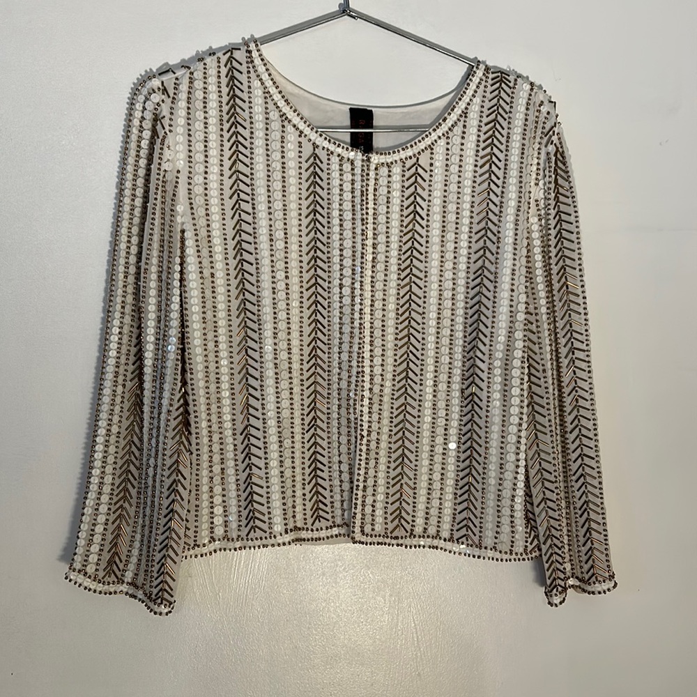 Embellished Beaded Cardigan - XS